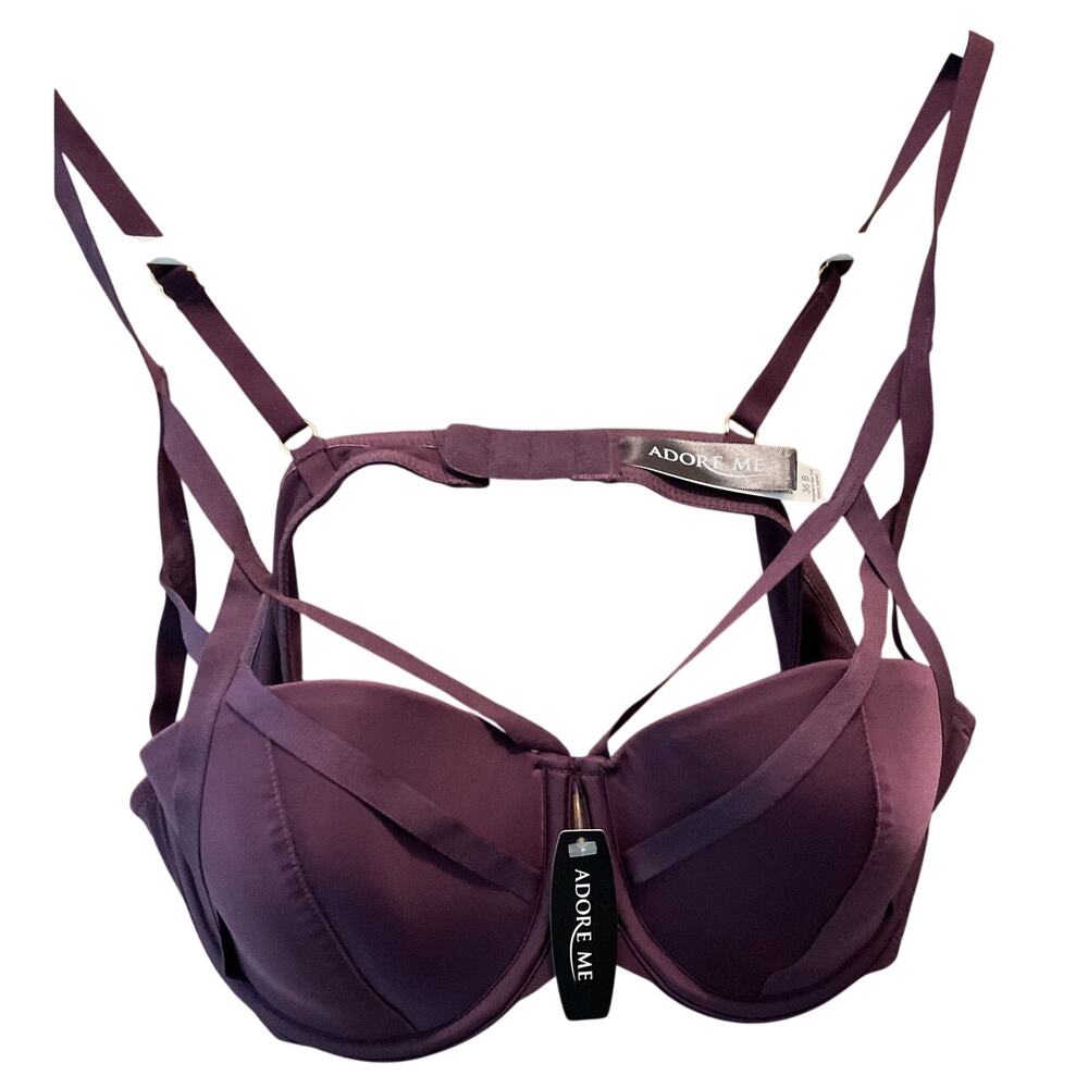 NWT Adore Me 36B BlackBerry Purple Underwire Bra